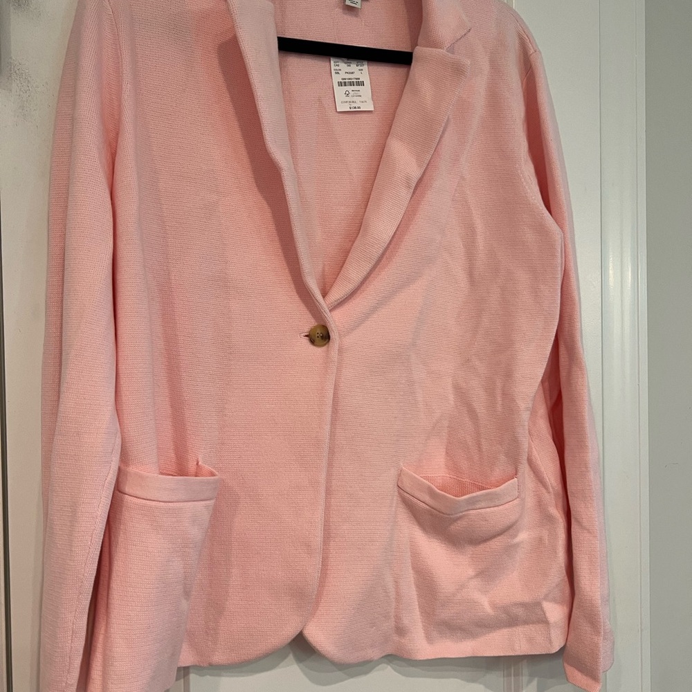 Cotton sweater blazer